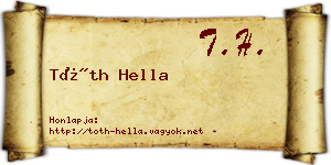 Tóth Hella névjegykártya