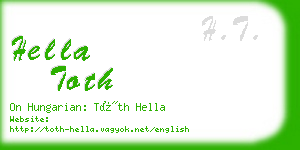 hella toth business card